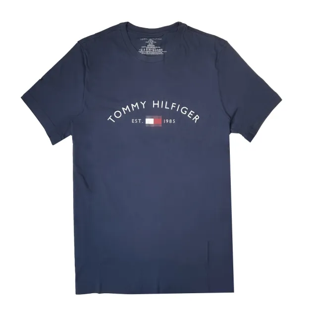 【Tommy Hilfiger】男生款 夏季薄款 經典印膠LOGO 短袖(平輸品)