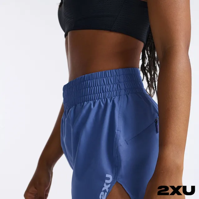 【2XU】女 Aero 4吋運動短褲(紫藍/反光藍)