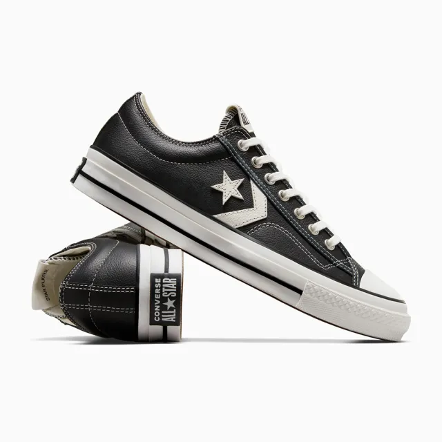 【CONVERSE】STAR PLAYER 76 OX 低筒 休閒鞋 男鞋 女鞋 皮革 黑色(A06204C)