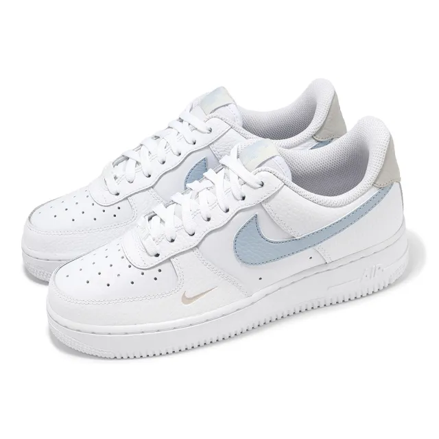 【NIKE 耐吉】休閒鞋 Wmns Air Force 1 07 女鞋 白 寶寶藍 AF1 雙勾(HF0022-100)