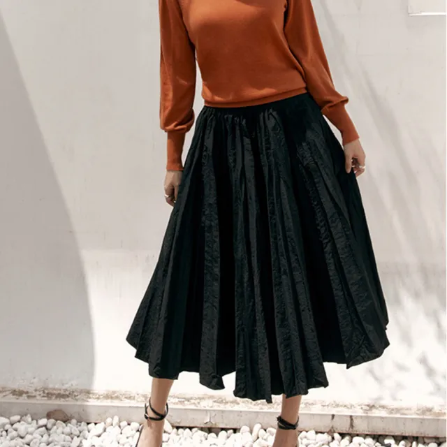 斷碼福利GR浪漫巴黎輕量皺褶裙(U)