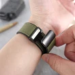 【Watchband】Apple Watch 全系列通用錶帶 蘋果手錶替用錶帶 黑鋼磁吸扣 皮革 橡膠錶帶(綠/黑/褐色)