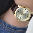【CASIO 卡西歐】MTP-V004GL 復古文青 無數字 大錶面 帶日期 白金色 腕錶 手錶 40mm(皮錶帶 指針錶)