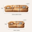 【Taoshop 淘家舖】J - 科技沙發義式極簡客廳小戶型｜輕奢現代雲朵三人位｜奶油風布沙發 TD045(2.2m三人位)