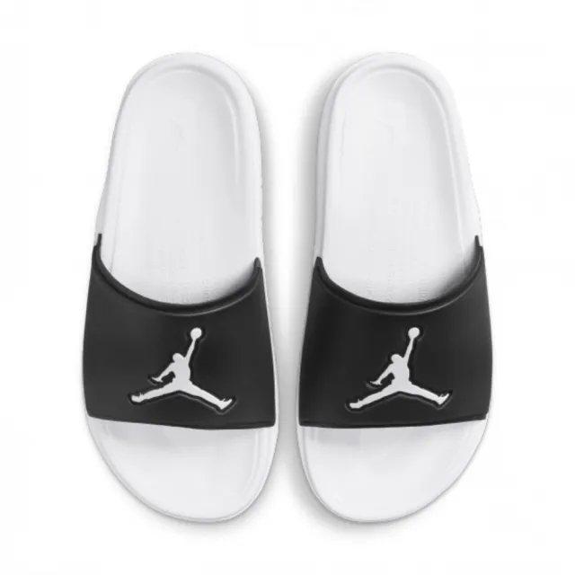 【NIKE 耐吉】拖鞋 男鞋 運動 AJ 喬丹 JORDAN JUMPMAN SLIDE 黑白 FQ1598-010(3A5150)