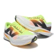 【NEW BALANCE】競速跑鞋 Fuelcell Rebel V4 2E 寬楦 男鞋 白 螢光綠 運動鞋 厚底 NB(MFCXLL4-2E)