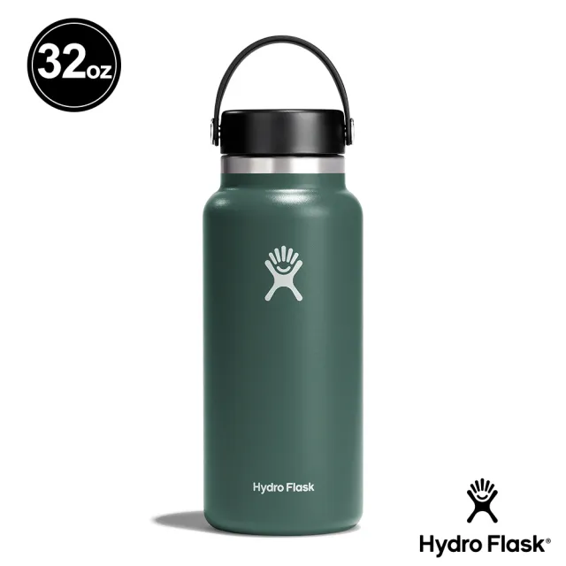 【Hydro Flask】32oz/946ml 寬口 真空 保溫瓶 青鳥藍 櫻花粉 針葉綠(大口徑 大容量 提把 保冰 保冷 保溫)