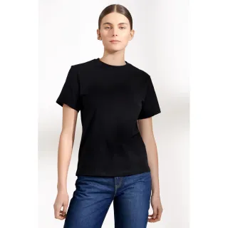 【Bread & Boxers】Crew-Neck Cotton 純有機棉女用圓領Ｔ- 黑