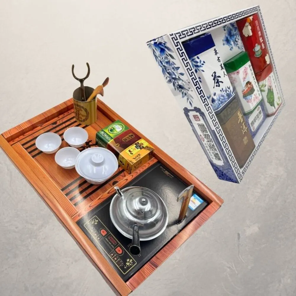 【上芳香業】金紙 紙紮用品  茶具組+茶葉組 傳統茶具(附封條 滿七 百日 對年 往生用品)