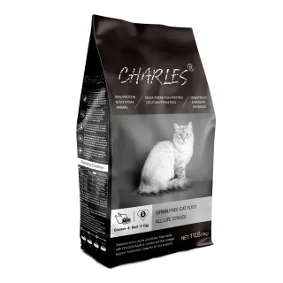 【CHARLES 查爾斯】特惠組 無穀貓糧 全齡貓 5kg 送 聖馬利諾 貓胺寶 30ml(無穀飼料 寵物飼料)