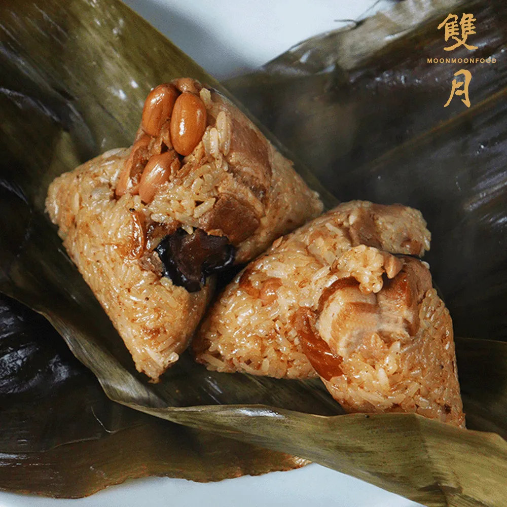 【雙月食品社】阿嬤傳統古早味肉粽6顆*2包(150g/顆  端午節 粽子)