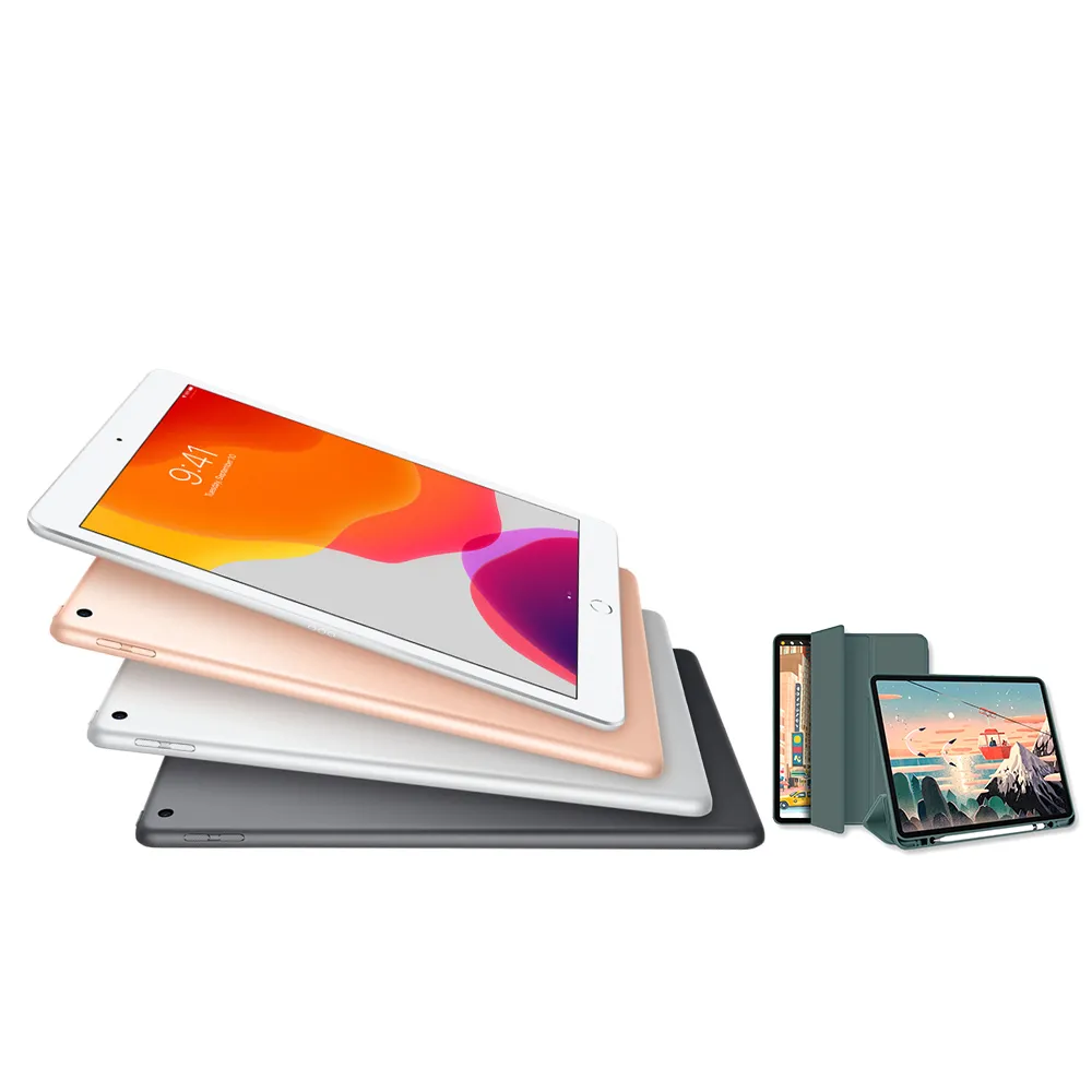 【Apple】A級福利品 iPad 7 10.2吋/LTE/32G(智慧筆槽皮套組)