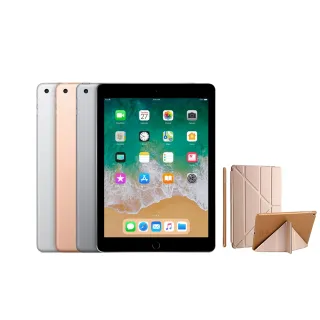 【Apple】A級福利品 iPad 6(9.7 吋/LTE/32G)(智慧休眠保護殼組)