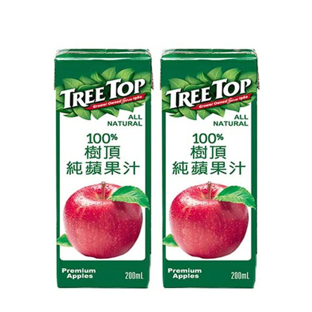 【Tree Top樹頂】100%樹頂蘋果汁200mlx2箱(共48入)