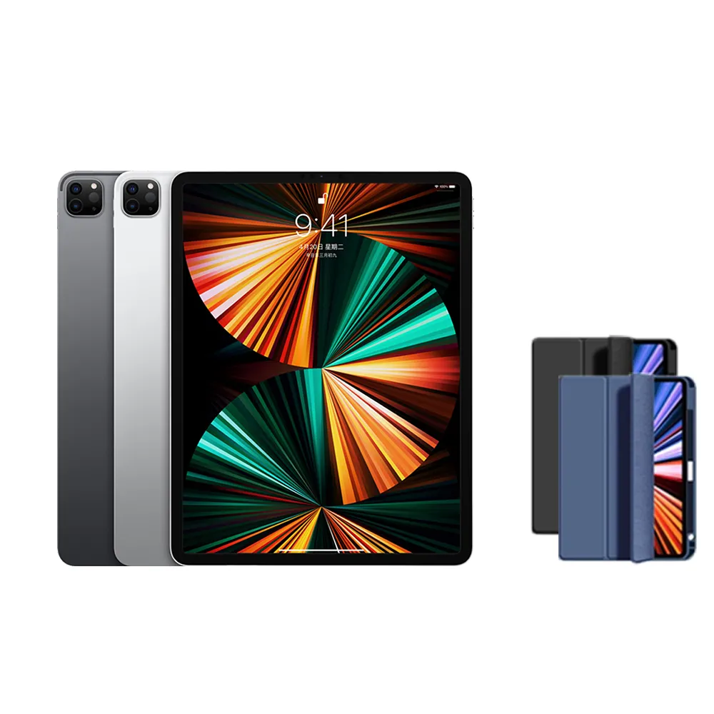 【Apple】S級福利品 iPad Pro 第5代(12.9吋/512G/WiFi)(智慧筆槽皮套組)