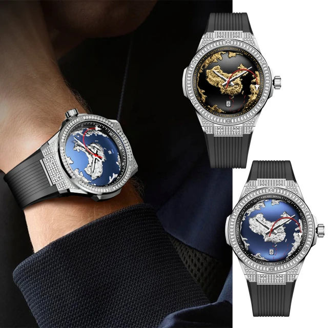 BEXEIBEXEI 9180 守護者系列 男款 鑲鑽 全自動機械錶 手錶 腕錶