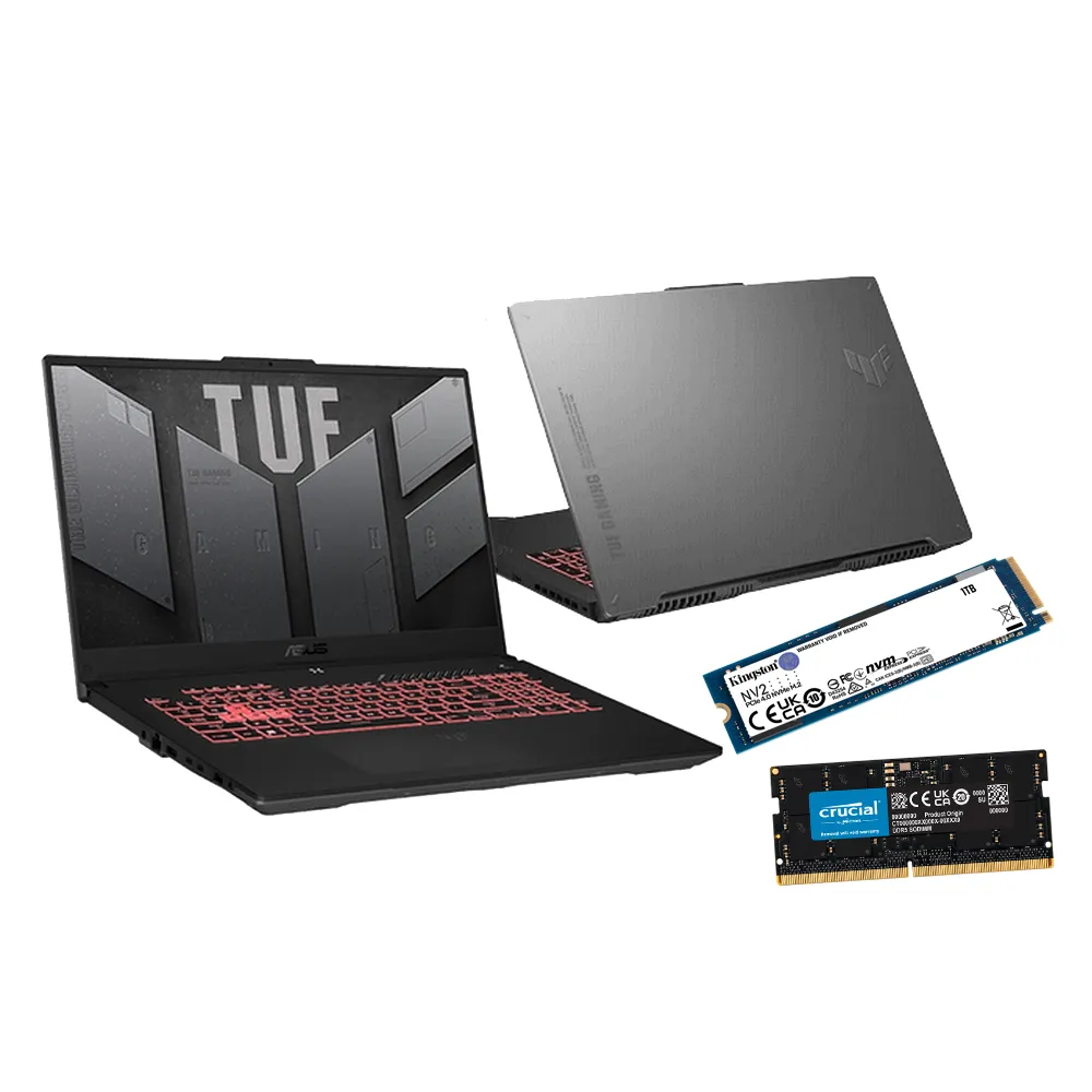 【ASUS】升級1TB+16G組★ 17.3吋R5 RTX4050電競筆電(TUF Gaming FA707NU/R5-7535HS/16G/512G)