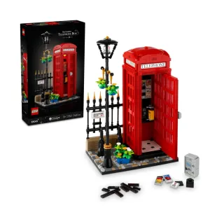 【LEGO 樂高】Ideas 21347 倫敦紅色電話亭(英國特色模型 居家擺設 禮物 DIY積木)