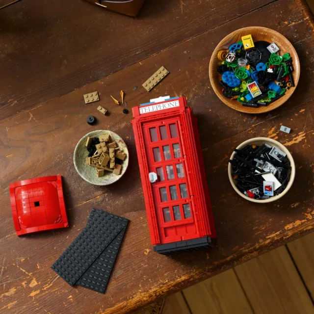 【LEGO 樂高】Ideas 21347 倫敦紅色電話亭(英國特色模型 居家擺設 禮物 DIY積木)