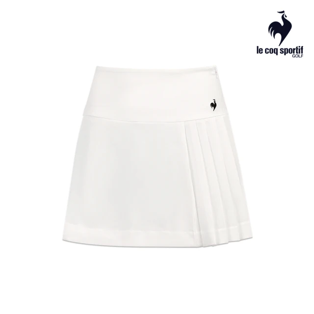 LE COQ SPORTIF 公雞LE COQ SPORTIF 公雞 高爾夫系列 女款白色百褶雙口袋防潑水抗UV質感短裙 QLT8T701