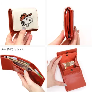【Kamio】雙11 SNOOPY 史努比 皮質短夾 迷你短夾 高爾夫 十字繡