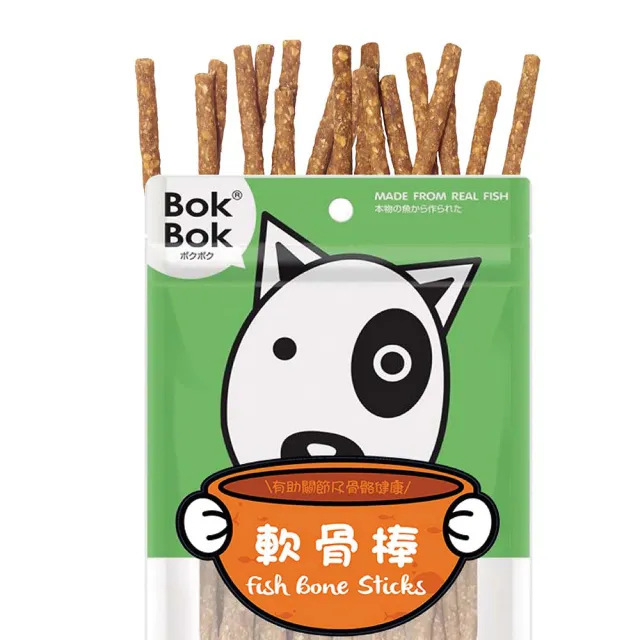 【BokBok 鮮吃魚】軟骨棒50g (過敏犬首選 魚肉條 狗零食)