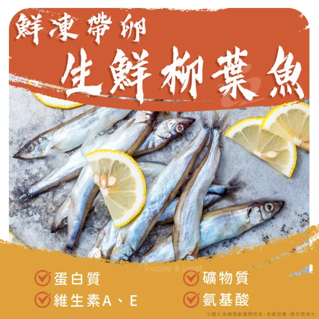 【戀戀蚵仔寮x真匯吃】鮮凍帶卵柳葉魚(250g/份-冷凍)