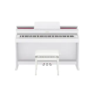 【CASIO 卡西歐】原廠直營數位鋼琴AP-470WE-S100白色(含琴椅+耳機)