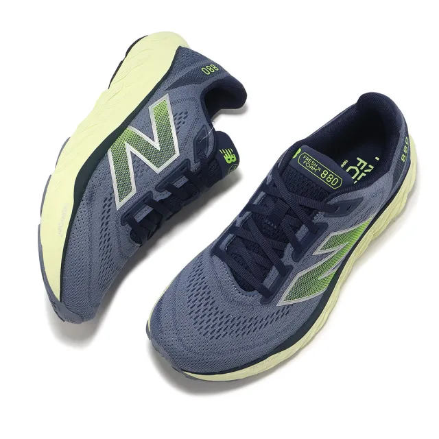 【NEW BALANCE】慢跑鞋 Fresh Foam X 880 V14 2E 寬楦 男鞋 藍 綠 緩震 運動鞋 NB(M880G14-2E)