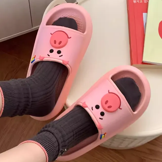 【Disney 迪士尼】玩具總動員 厚底拖鞋 EVA涼鞋(火腿 叉奇 增高 小豬)
