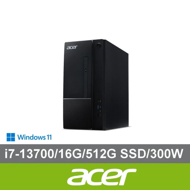 Acer 宏碁 i7十六核電腦(Aspire TC-1770/i7-13700/16G/512G SSD/W11)