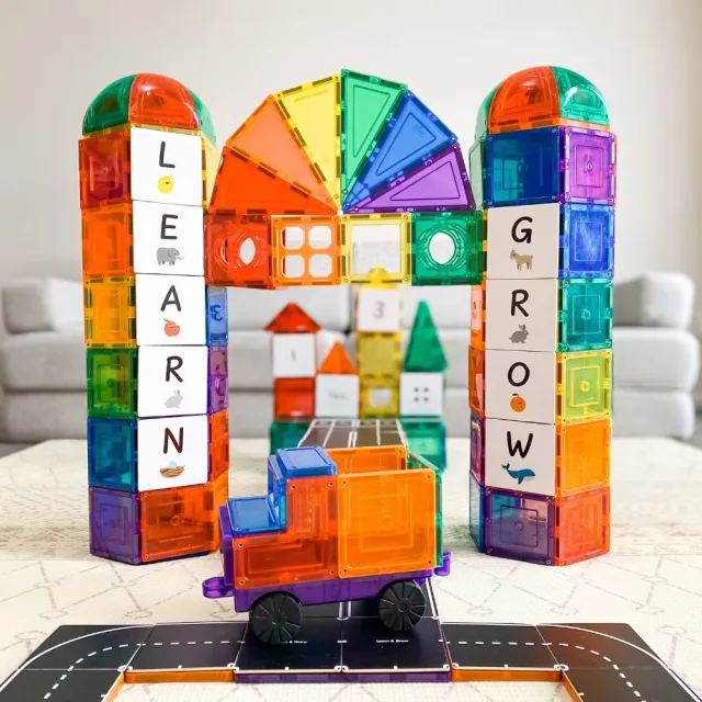【Learn & Grow】澳洲 Learn & Grow 磁力片 - ABC大寫字母磁片 40片(數感啟蒙玩教具)