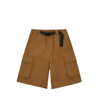 【Dickies】男款棕色純棉附可調節腰帶多口袋戶外休閒短褲｜DK013080BD0