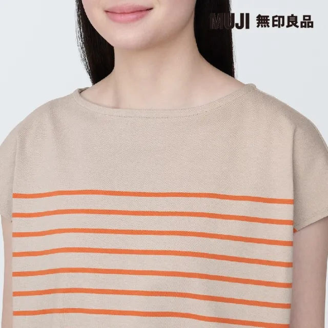 【MUJI 無印良品】女有機棉法式袖長版衫(共4色)