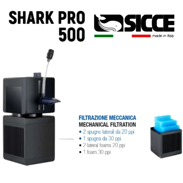 【SICCE 希捷】鯊魚PRO 替換用濾材 內置過濾器專用濾材 500型700型900型(生化棉4片20PPI +1片30P S708)