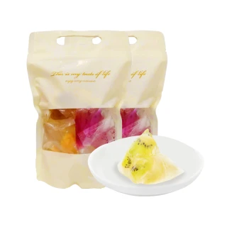 【樂活e棧】繽紛蒟蒻水果冰粽-奇異果口味12顆x2袋(端午 粽子 甜點 全素)