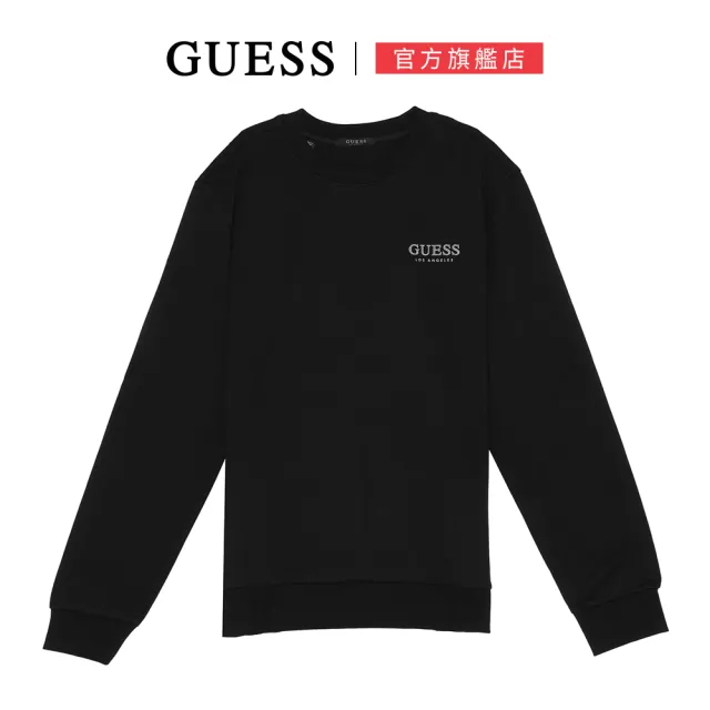 【GUESS】素面胸前小LOGO大學T(三色任選)