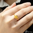 【JING YANG 晶漾】黃金戒指5G花盛放(0.67錢±0.05錢)