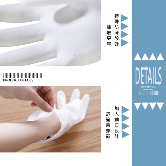 【清潔專用】多用途家務萬用透明手套-2雙入組(居家 清潔 PVC手套 廚房手套 防水手套 拋棄式手套)