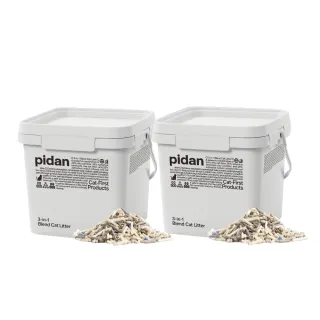 【pidan】混合貓砂 三合一活性碳版 豆腐砂加礦砂 超值2桶裝(40%純豆腐砂、35%球形礦砂、25%活性碳豆腐砂)