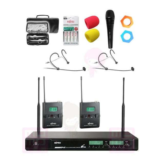 【MIPRO】ACT-941(UHF 電容式無線麥克風 配2頭戴式麥克風)