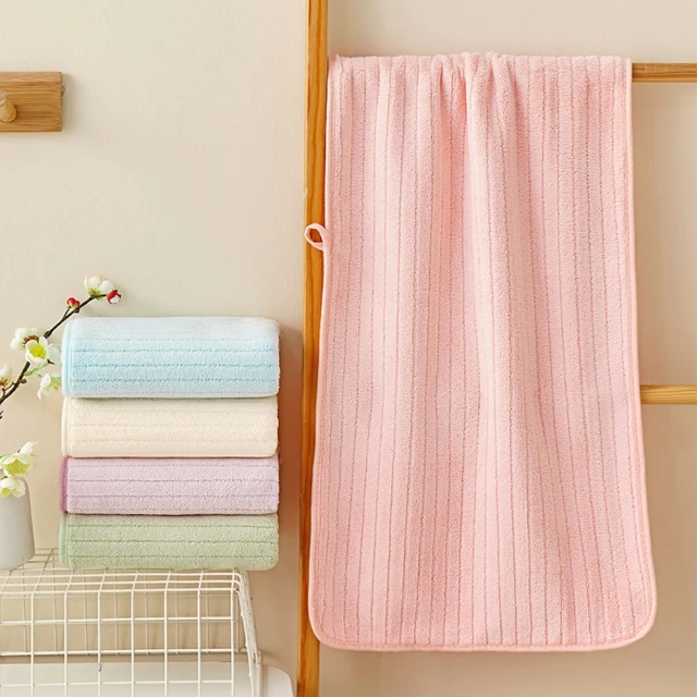 星紅織品 台灣製色紗竹炭輕量浴巾-12入(藍色/粉色/黃色 
