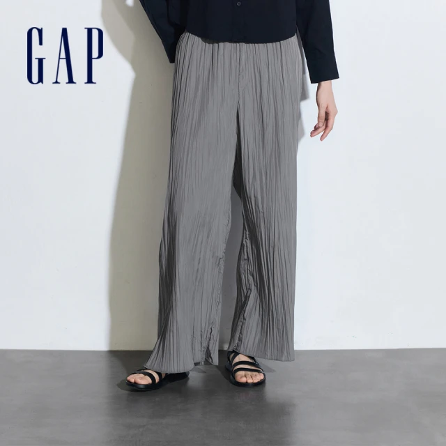 GAP 女裝 鬆緊工裝褲-黑色(480006)品牌優惠