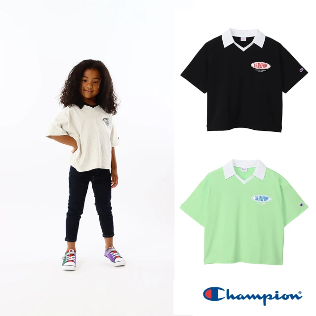 Champion 官方直營-寬版印花短袖POLO衫-童(3色)