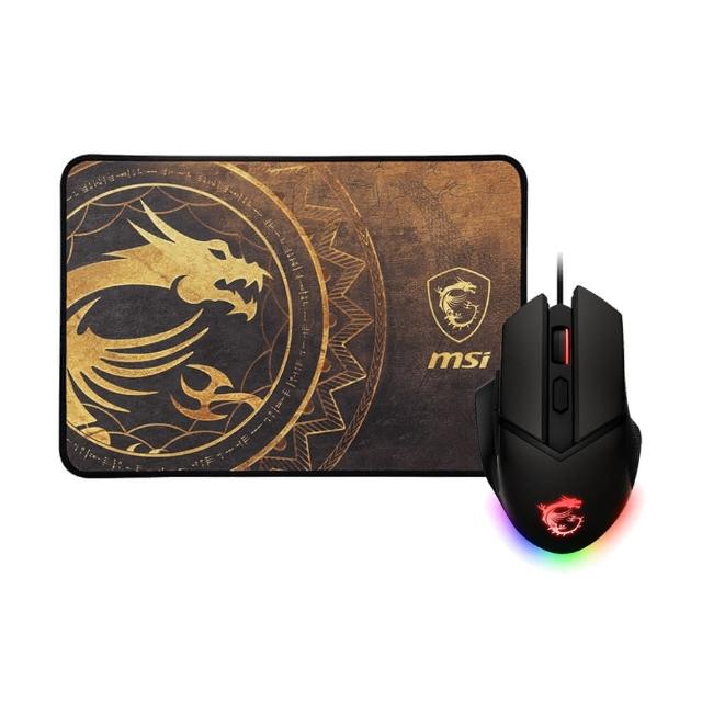 【MSI 微星】買一送一★CLUTCH GM20 ELITE RGB電競滑鼠 GD21 DRAGON TIAMAT 電競鼠墊