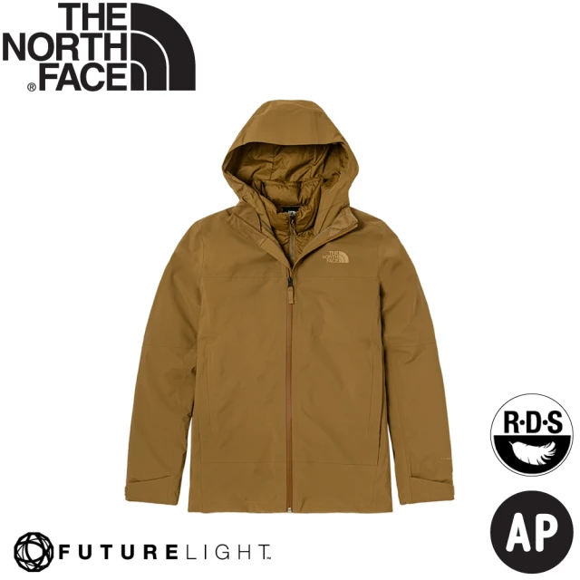 The North Face 男 FL兩件式防水鵝絨保暖外套 AP《狼棕》4N9T/防水外套(悠遊山水)