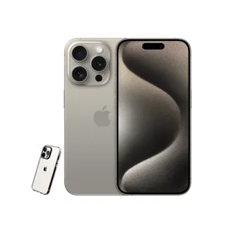 【Apple】鈦色限定優惠iPhone 15 Pro Max(256G/6.7吋)(犀牛盾透明防摔殼組)