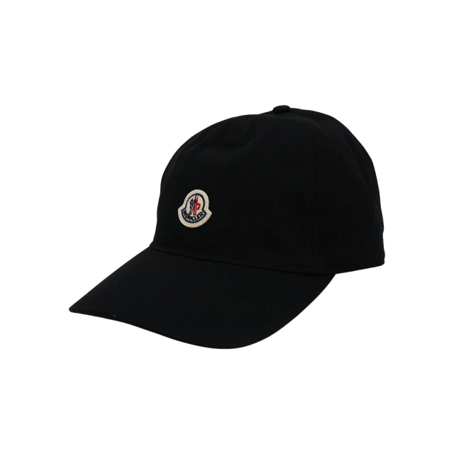 MONCLER 棉布品牌徽標棒球帽(黑)優惠推薦