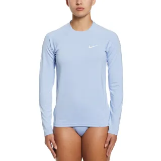 【NIKE 耐吉】SWIM 上衣 女 長袖上衣 長袖防曬衣 女泳裝 運動 水藍 NESSA386-451