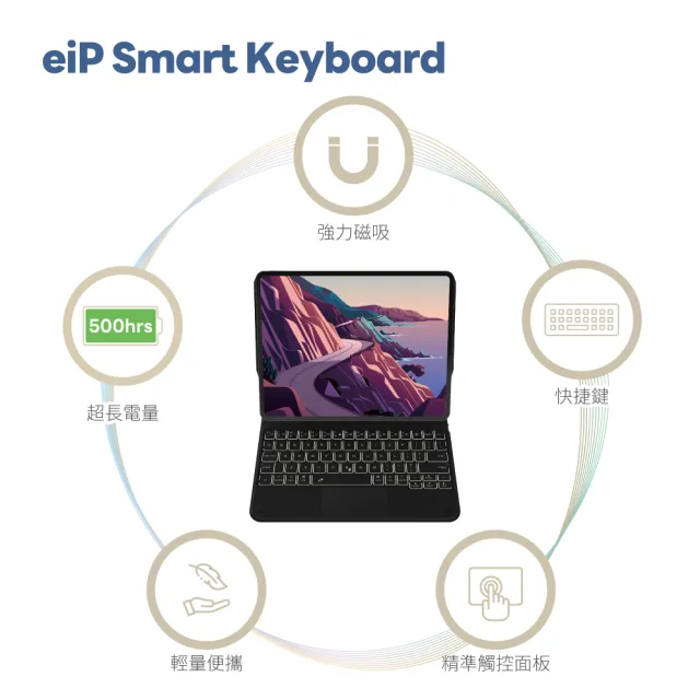 【eiP】iPad MAG.磁吸懸浮巧控鍵盤 台版注音(iPad Air4/5/Pro 11吋 妙控鍵盤)